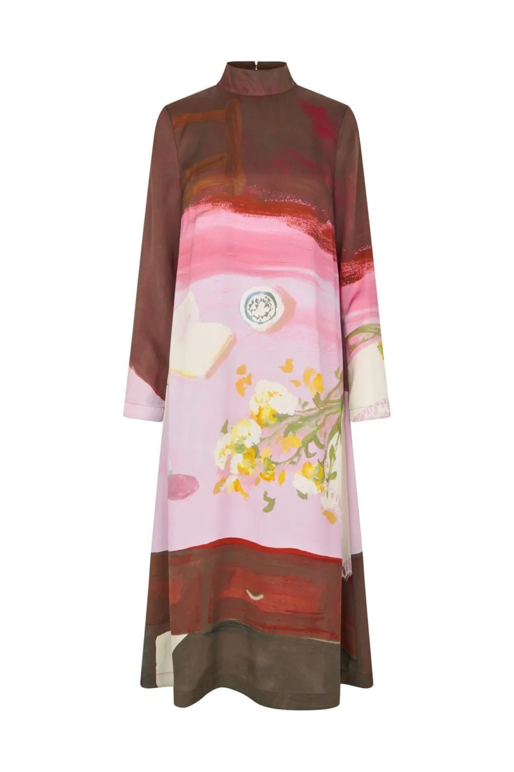 2263 Dry Viscose, Long Sleeve Midi Dresssg-ps26-d017-2263p