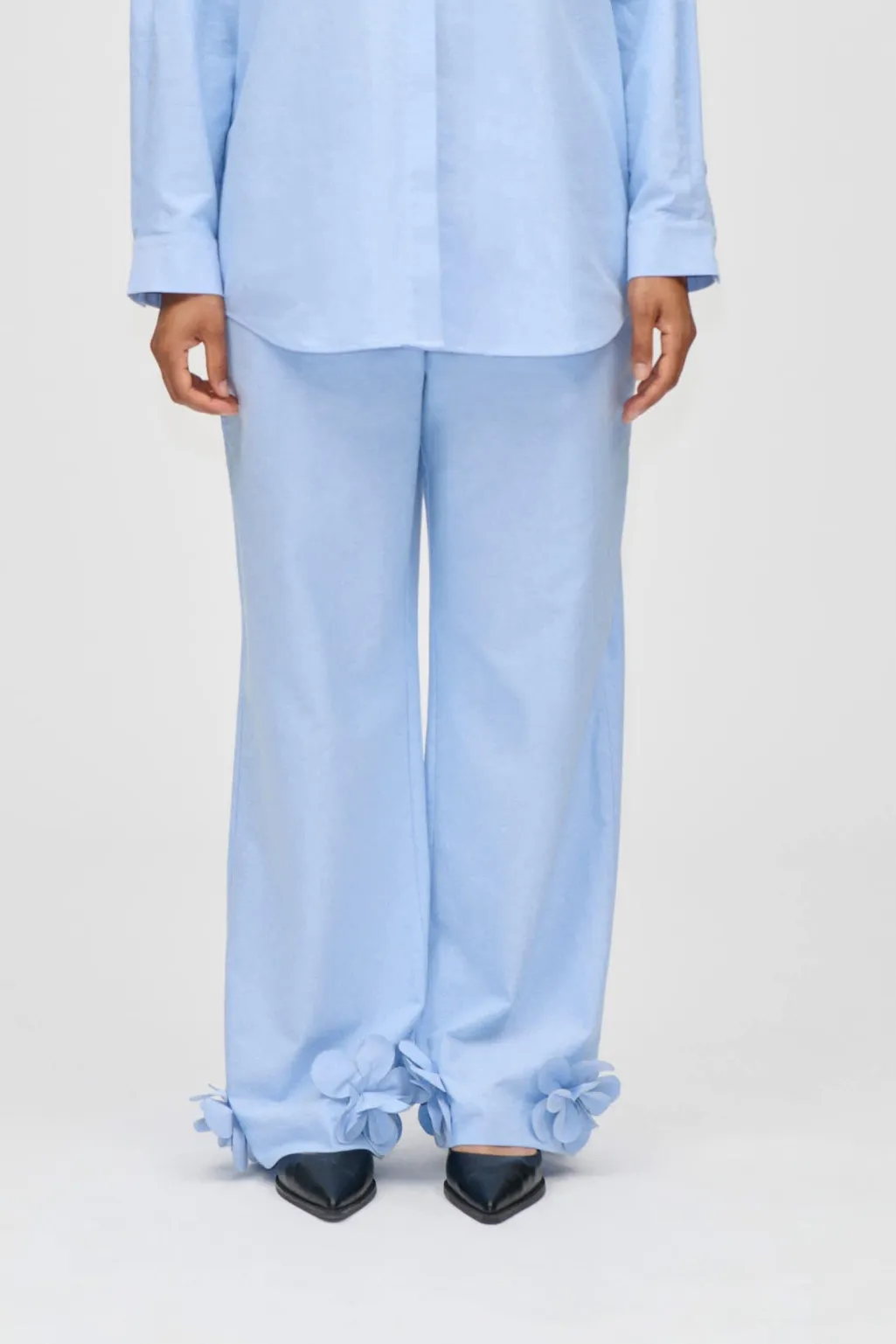 2464 Floral Shirting, Floral Elasticated Long Pantssg-ps26-p109-2464