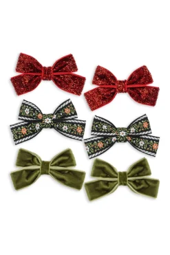 6 Pack Micki Bow Hair Clips Ks104188