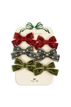 6 Pack Micki Bow Hair Clips Ks104188