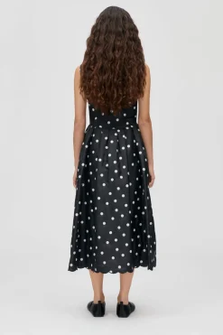 2451 Quilted Dots, Voluminous Midi Dresssg-ps26-d199-2451