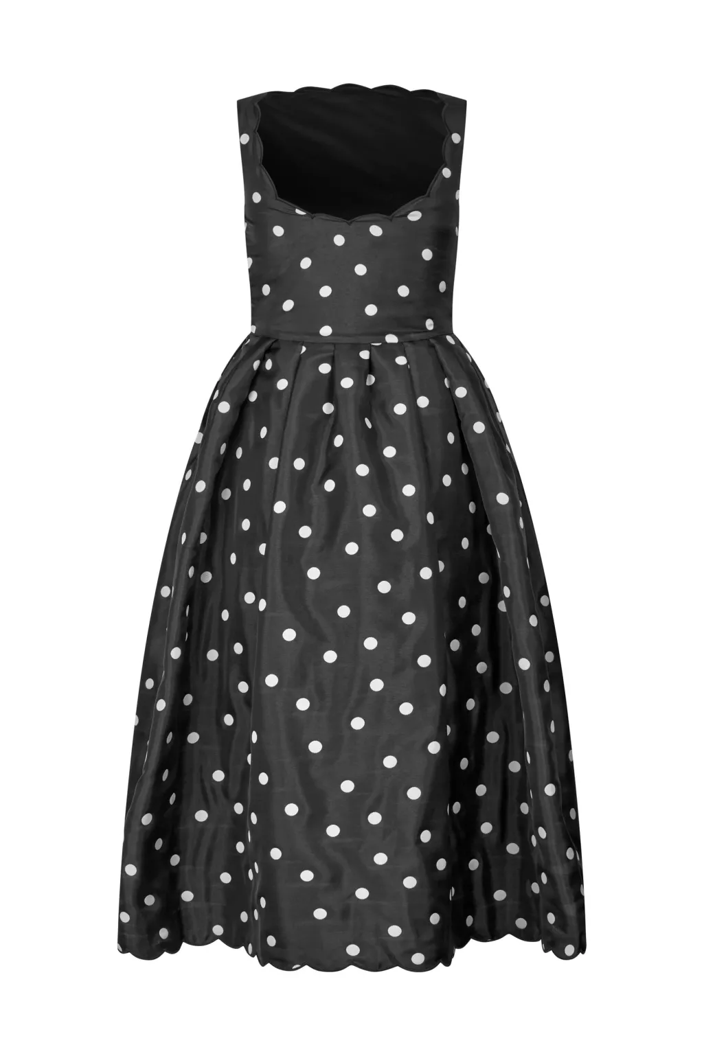 2451 Quilted Dots, Voluminous Midi Dresssg-ps26-d199-2451