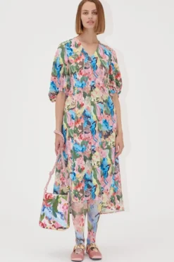 2259 Structure Stretch, 3/4 Sleeve Midi Dresssg-ss25-d018-2259