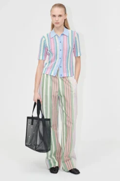 2100 Tricot Knit, Short Sleeve Crochet Polosg-pf25-k038-2100