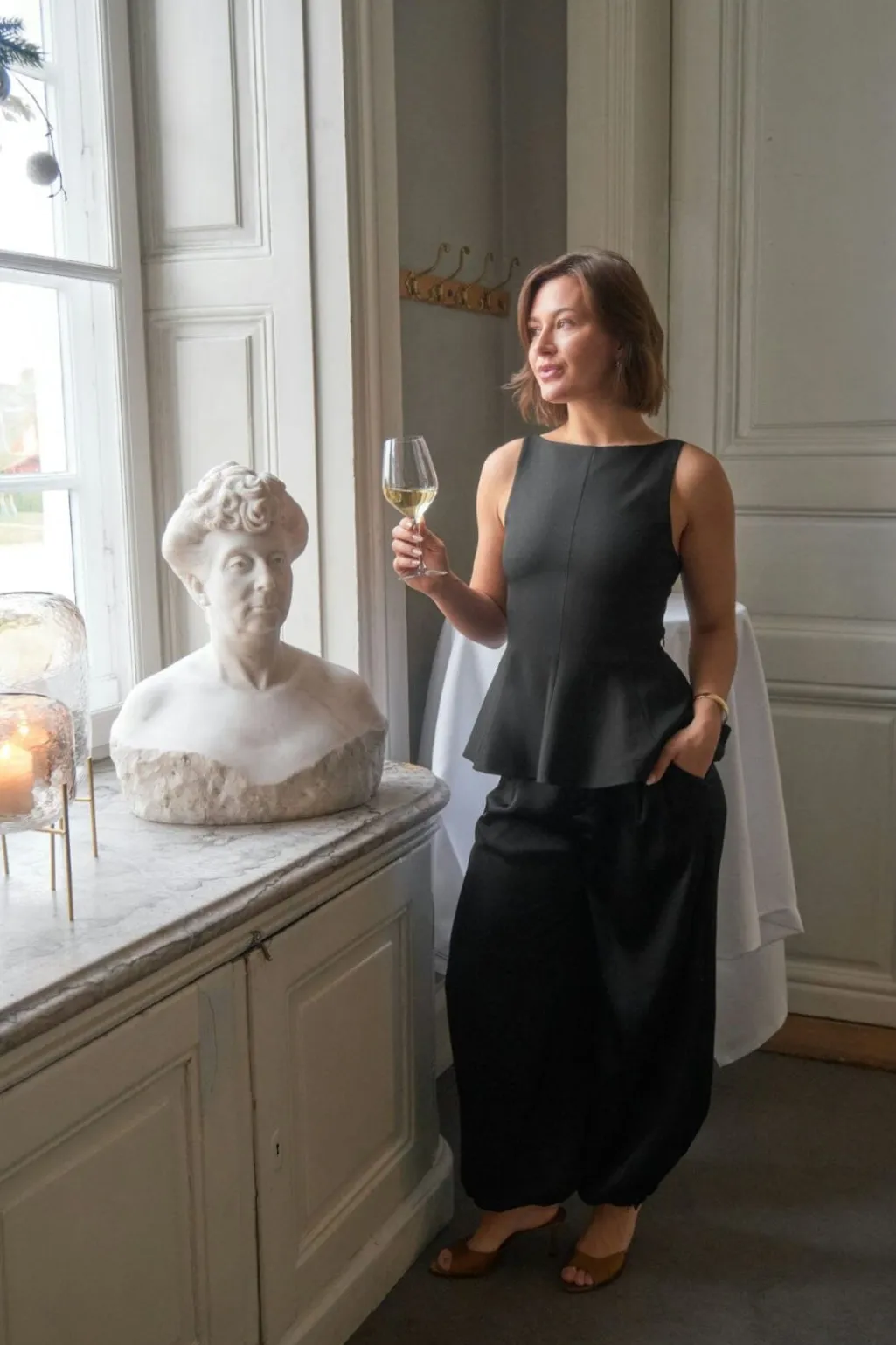 Agape Structure Tie Top 166980