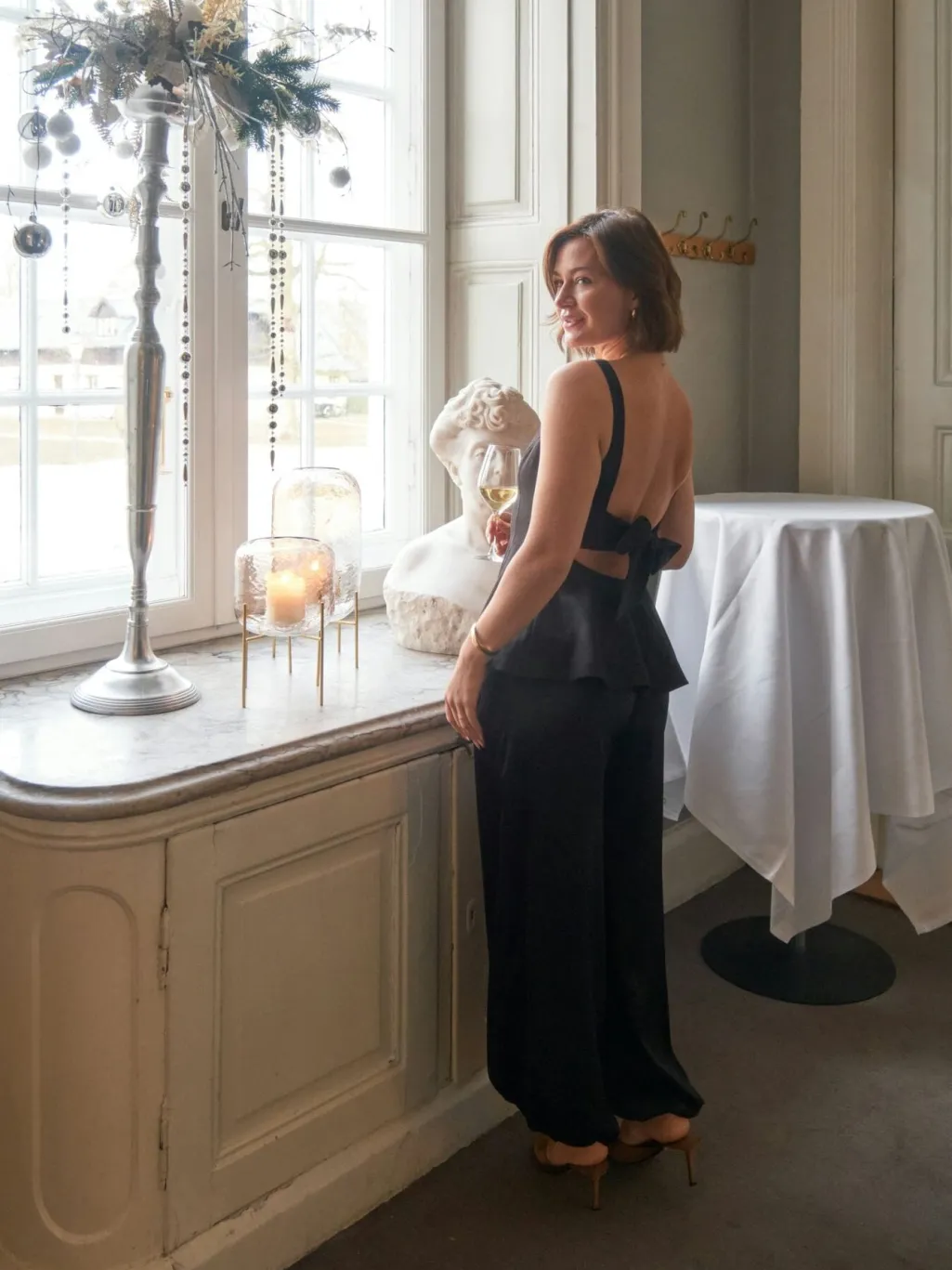 Agape Structure Tie Top 166980