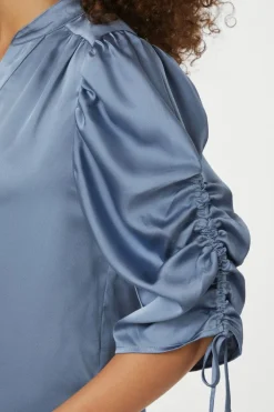 Alvira Drapy Satin Blouse 166542