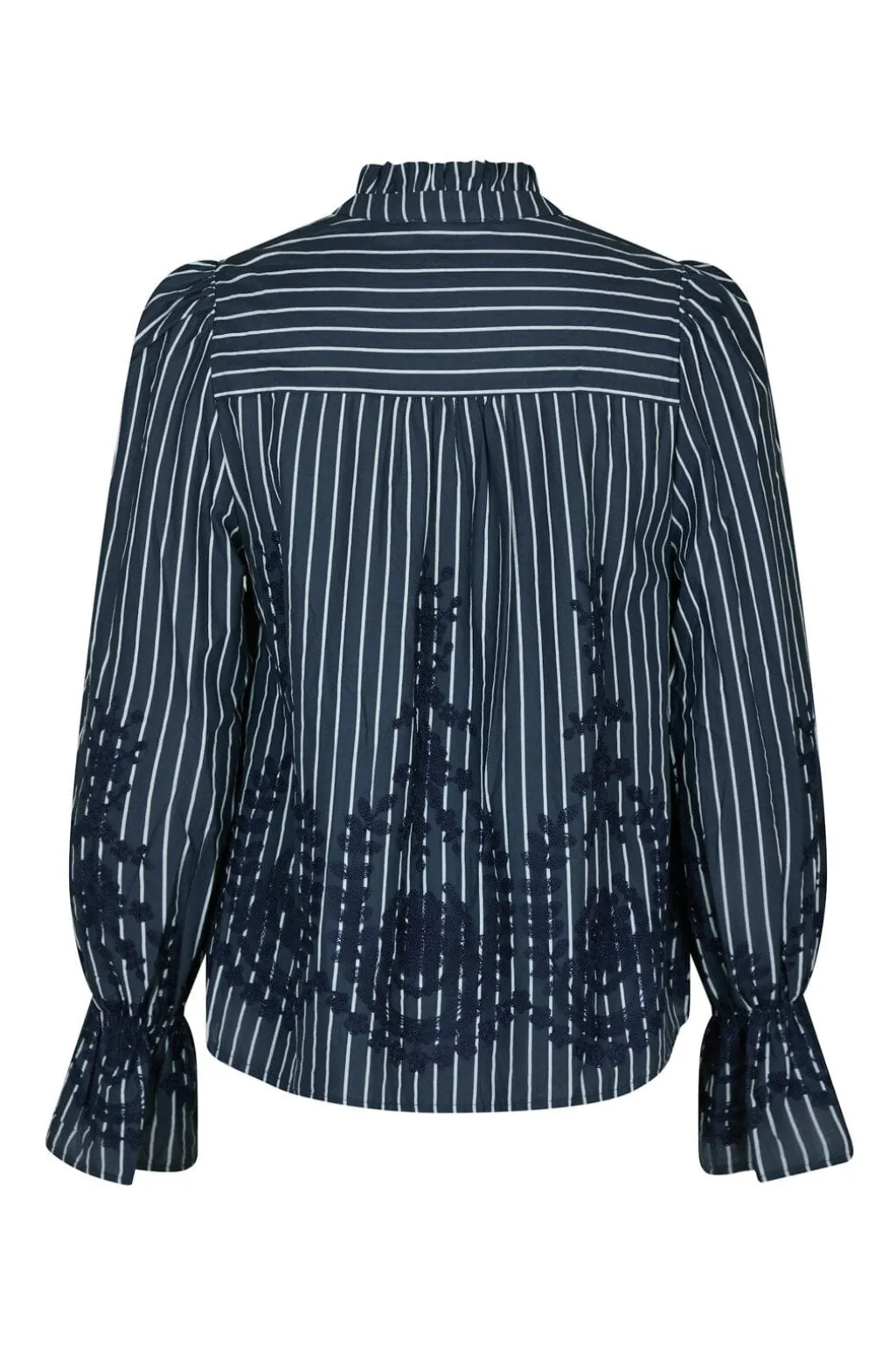 Amara Stripe Emb Blouse 163363