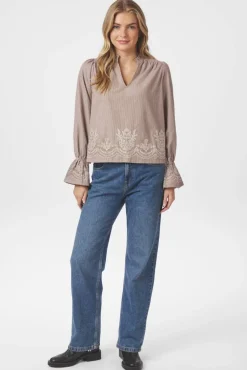 Amara Striped Emb Blouse 166705