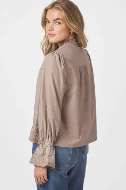 Amara Striped Emb Blouse 166705