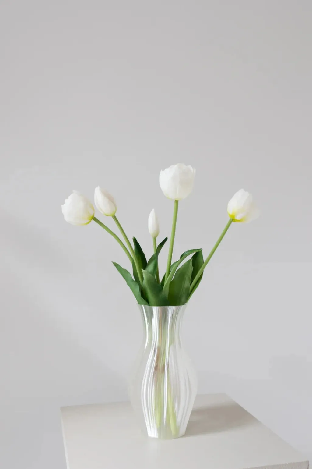 Artificial Layered Tulips White 02-174
