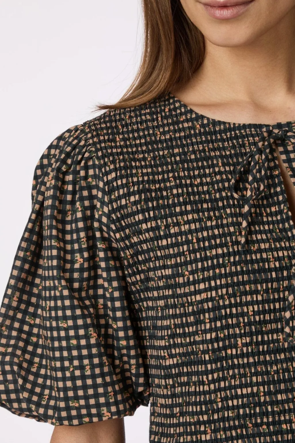 Auda Check Smock Dress 165419