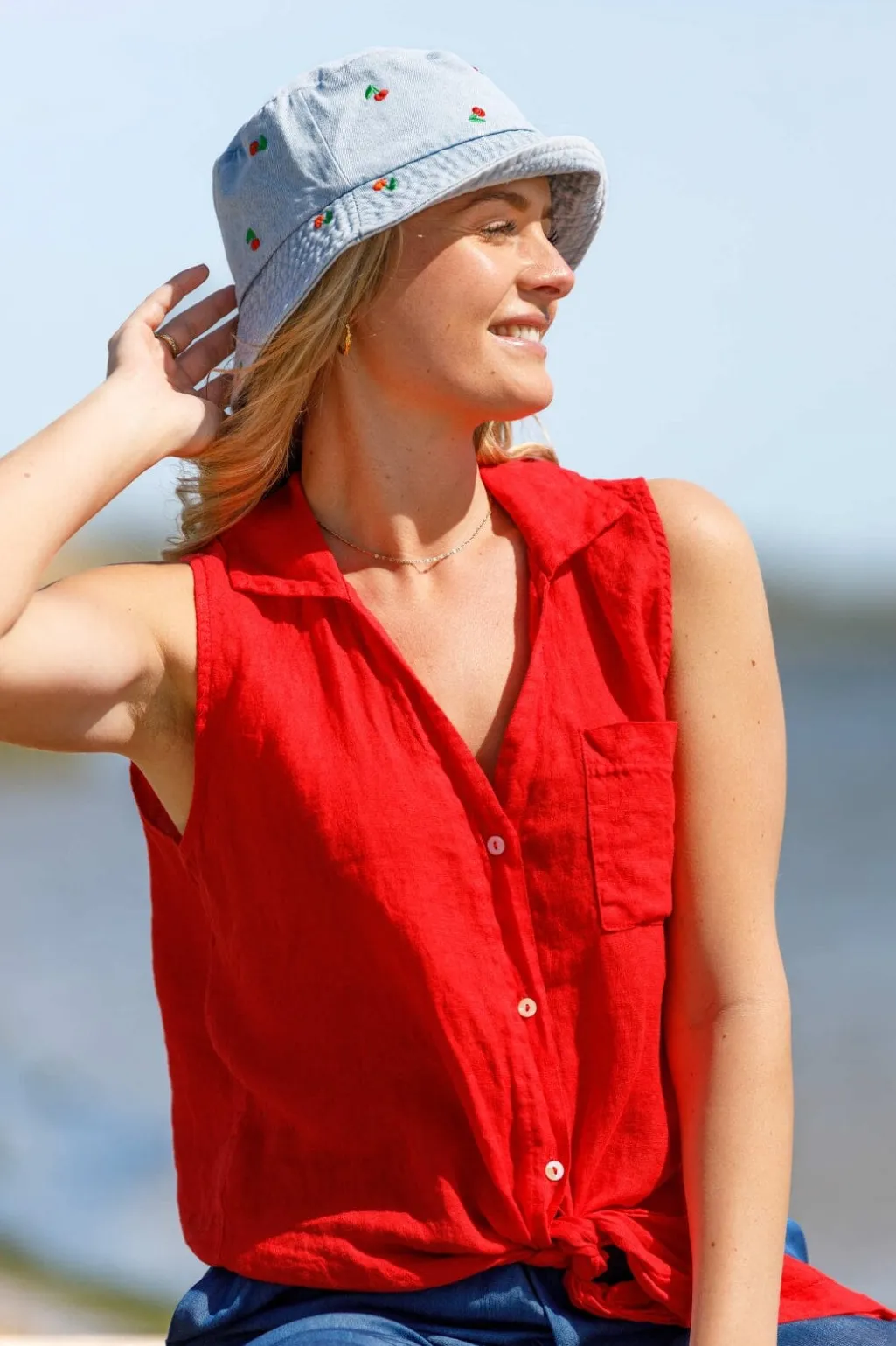 Bcmelina Sleeveless Tie Shirt 40911