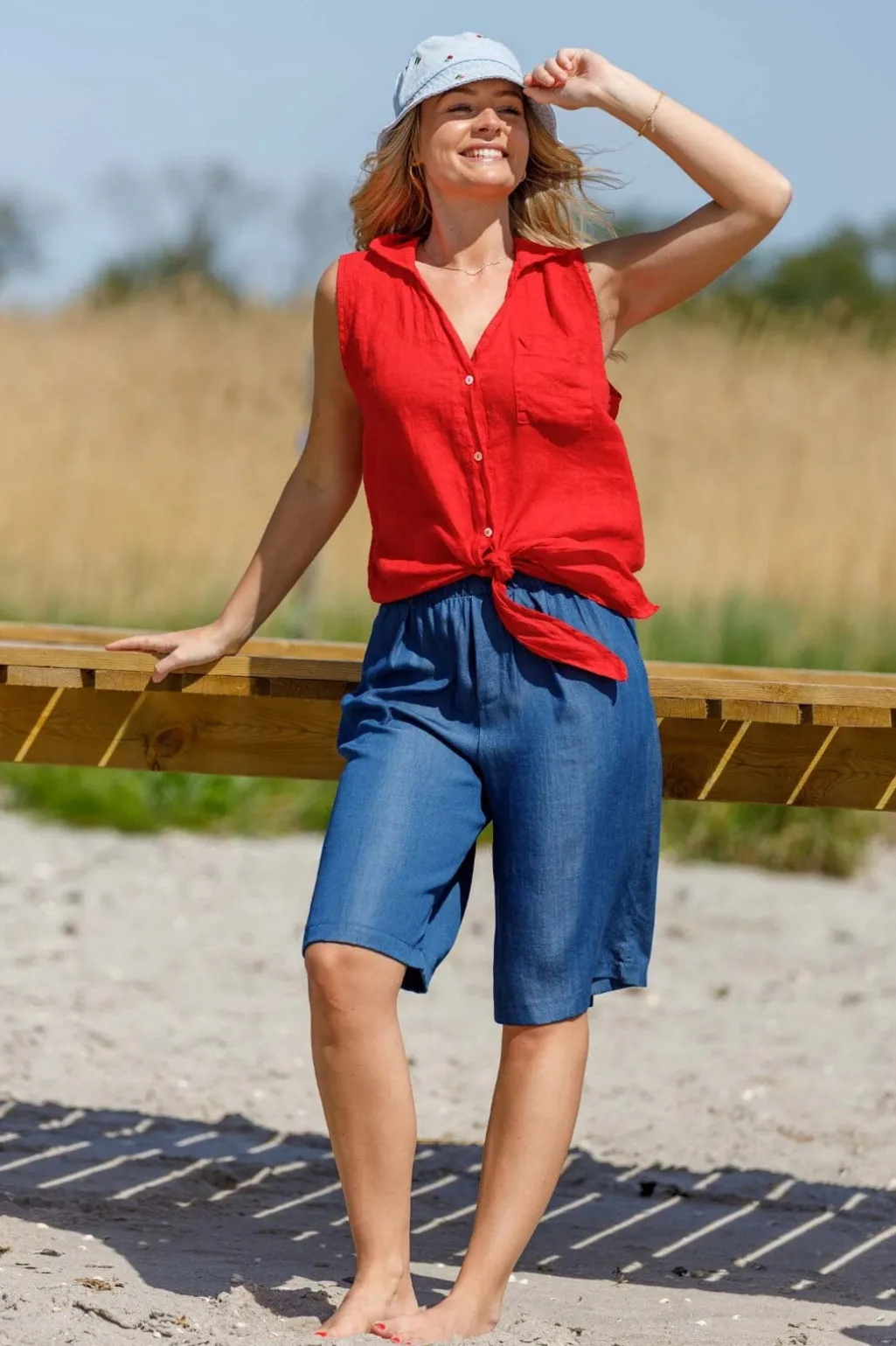 Bcmelina Sleeveless Tie Shirt 40911