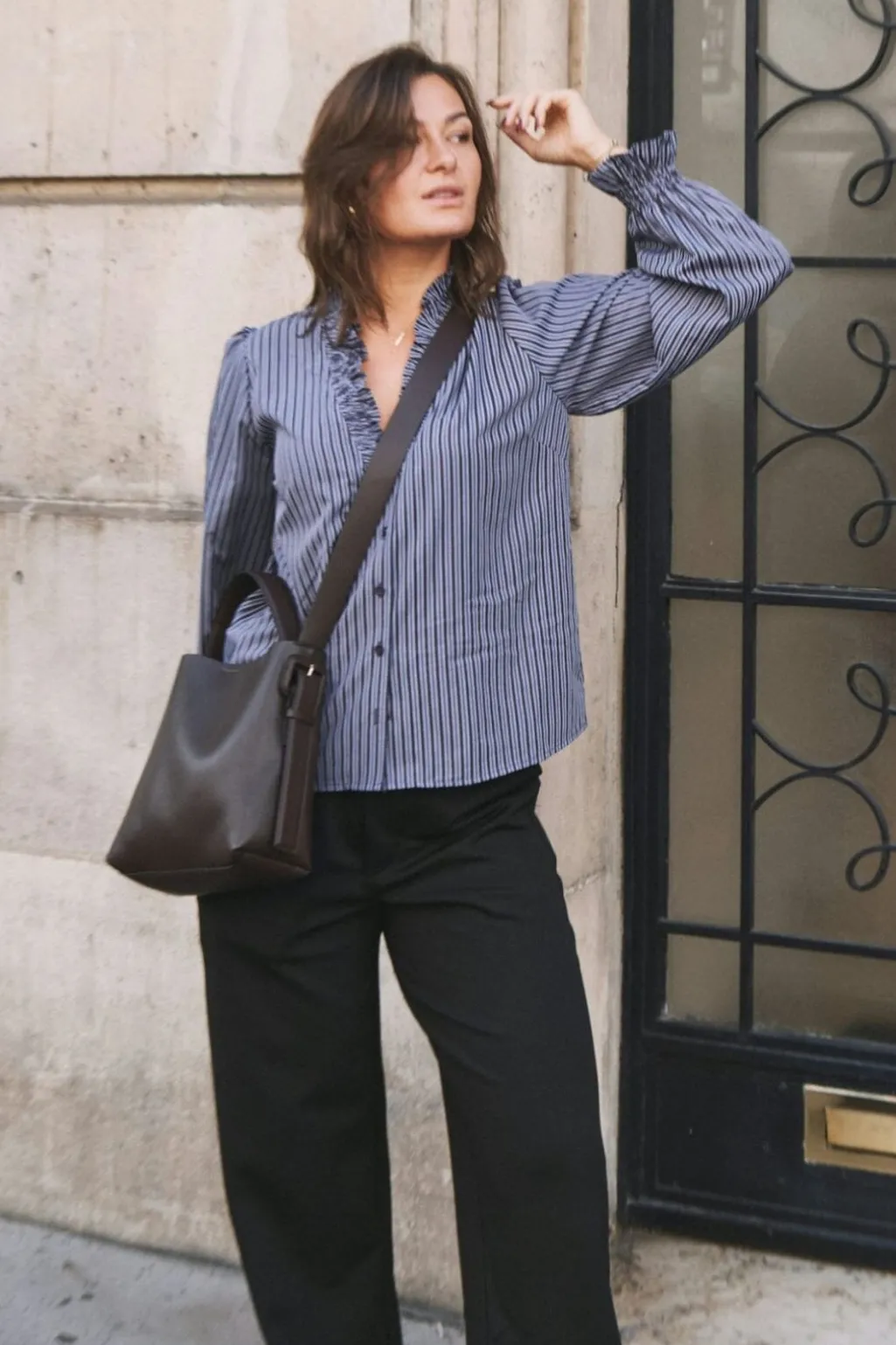 Brielle Twill Stripe Shirt