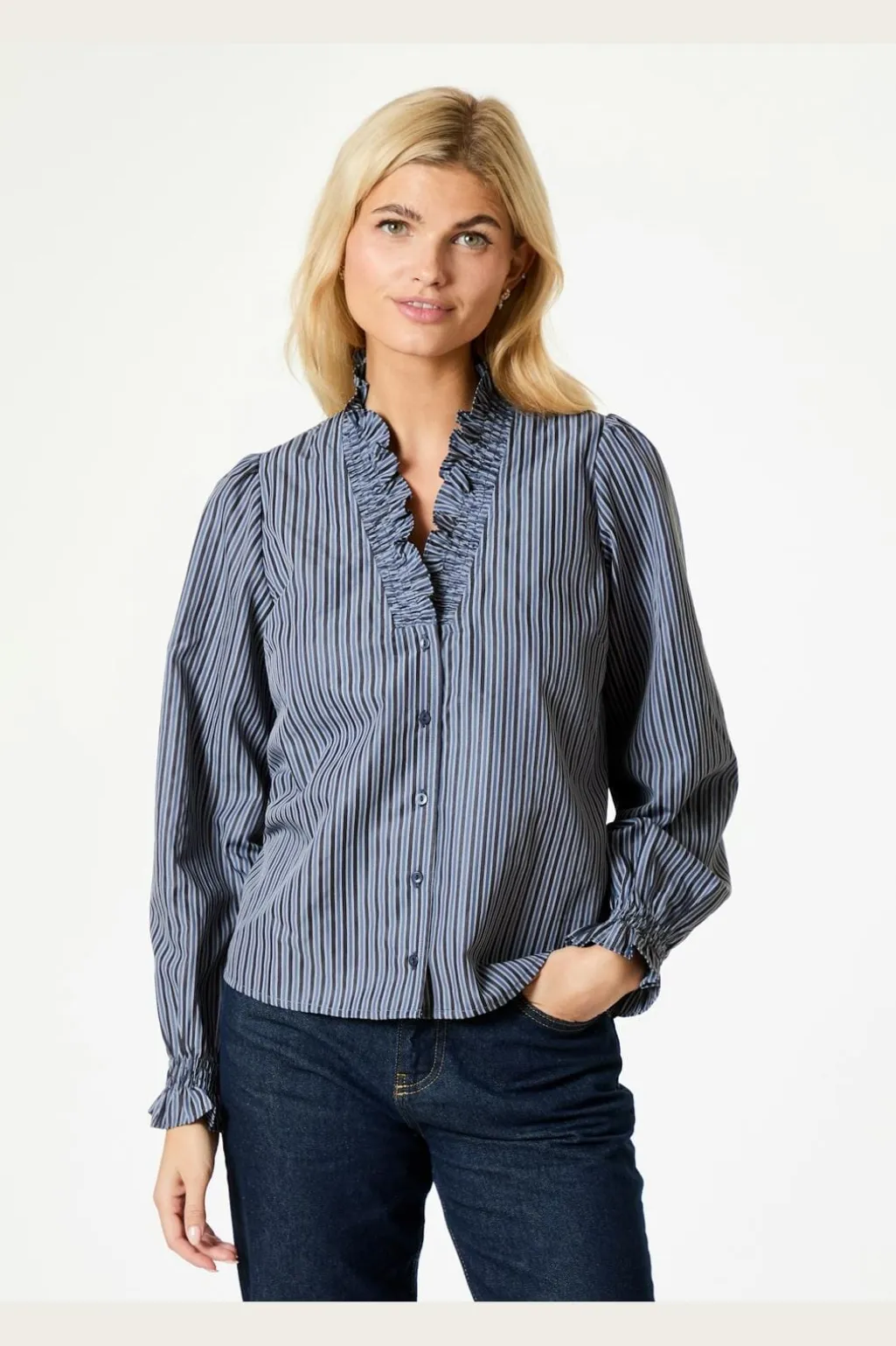 Brielle Twill Stripe Shirt