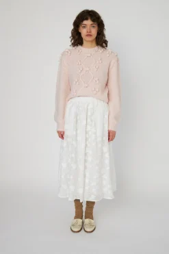 Cable Knit With Bobblestw54-3294