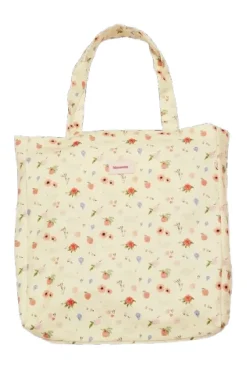 Canvas Totebag Roses And Shells