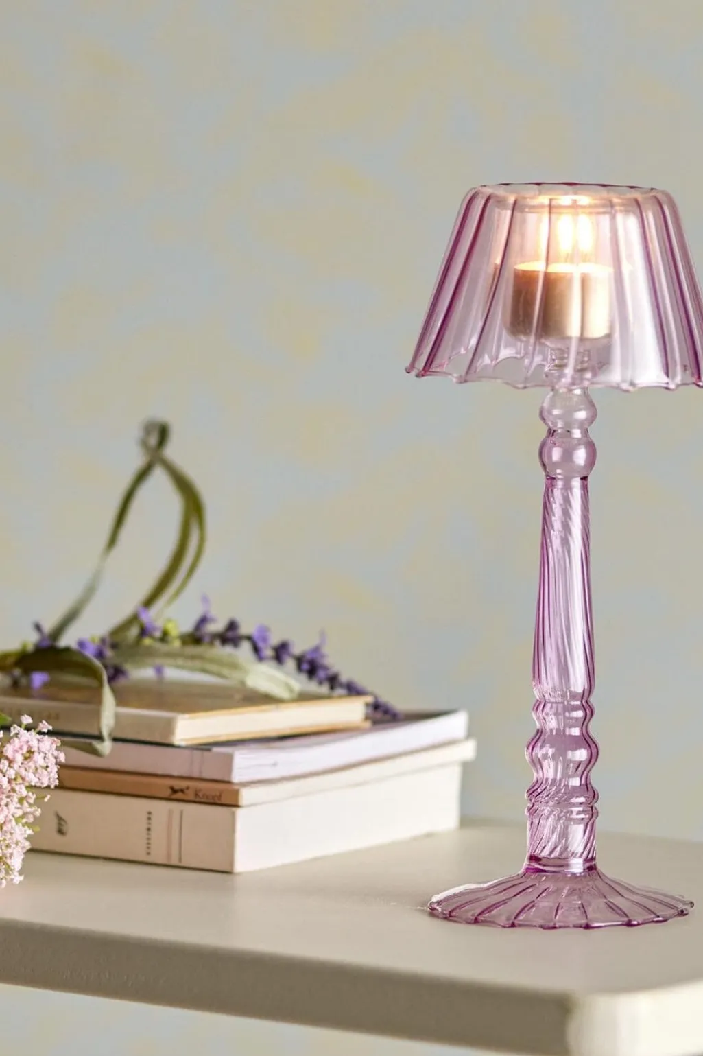 Cisco Fyrfadsstage, Rosa, Glas 82061722