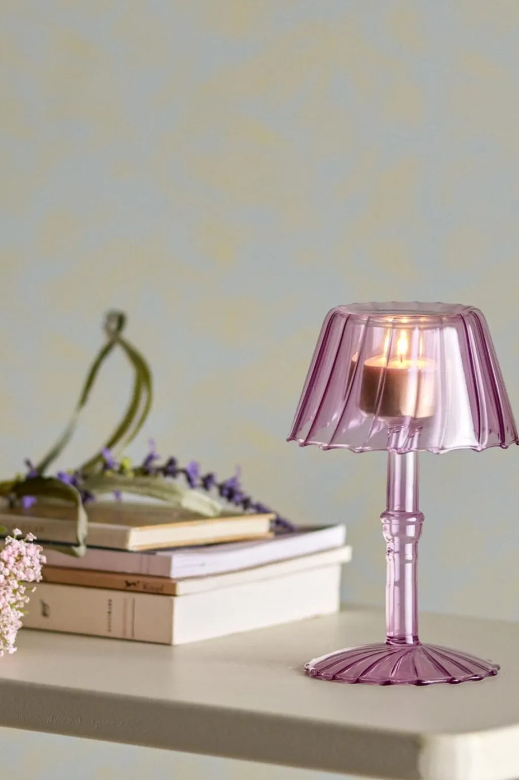 Cisco Fyrfadsstage, Rosa, Glas 82061723