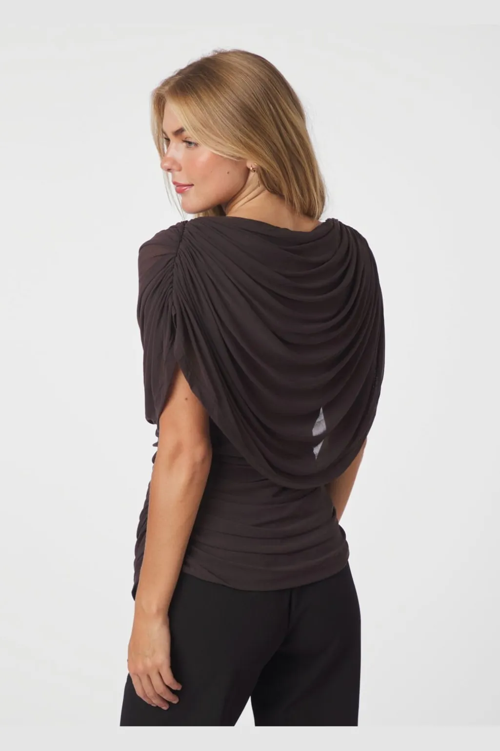 Cottuna Drapy Mesh Top 167205