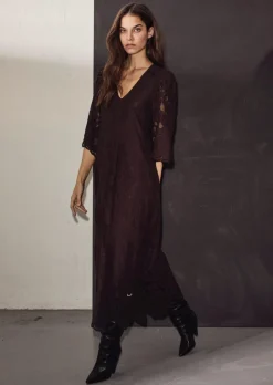 Curvey Lace Hem Dress HL10009