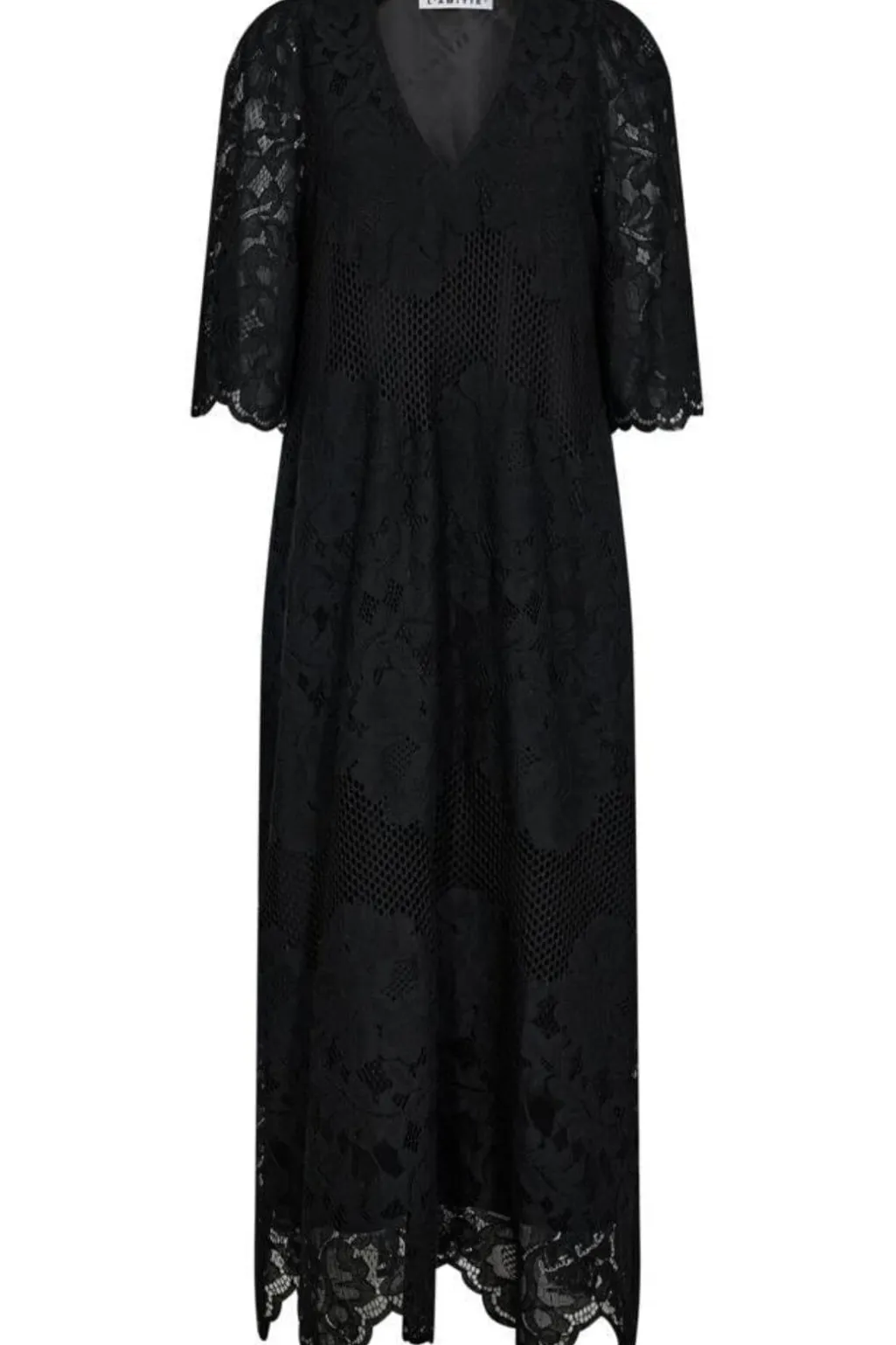 Curvey Lace Hem Dress HL10009