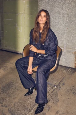 Denim Cargo Pull On Trouser HL10317