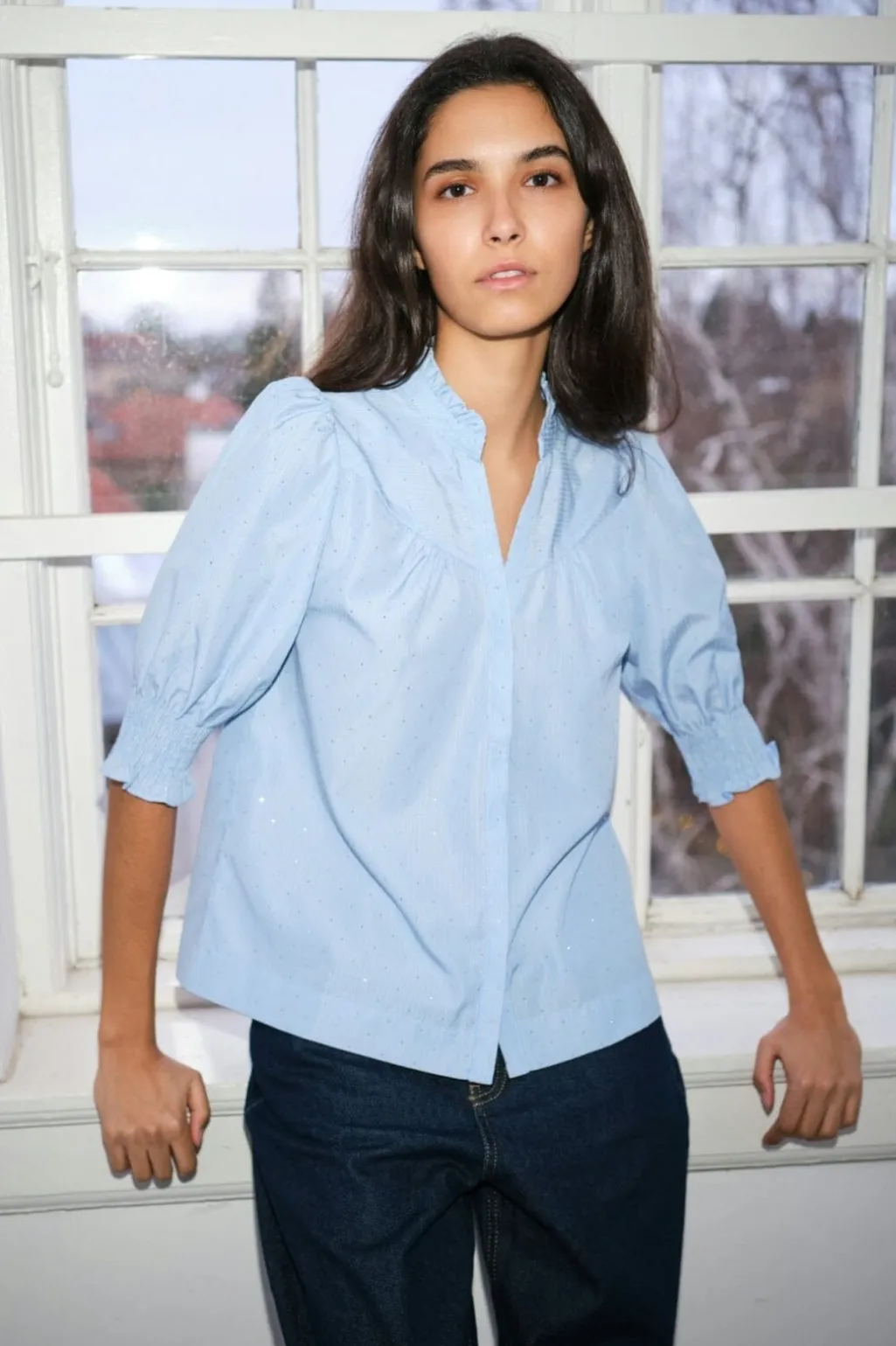 Diana B Stripe Stone Blouse 164327