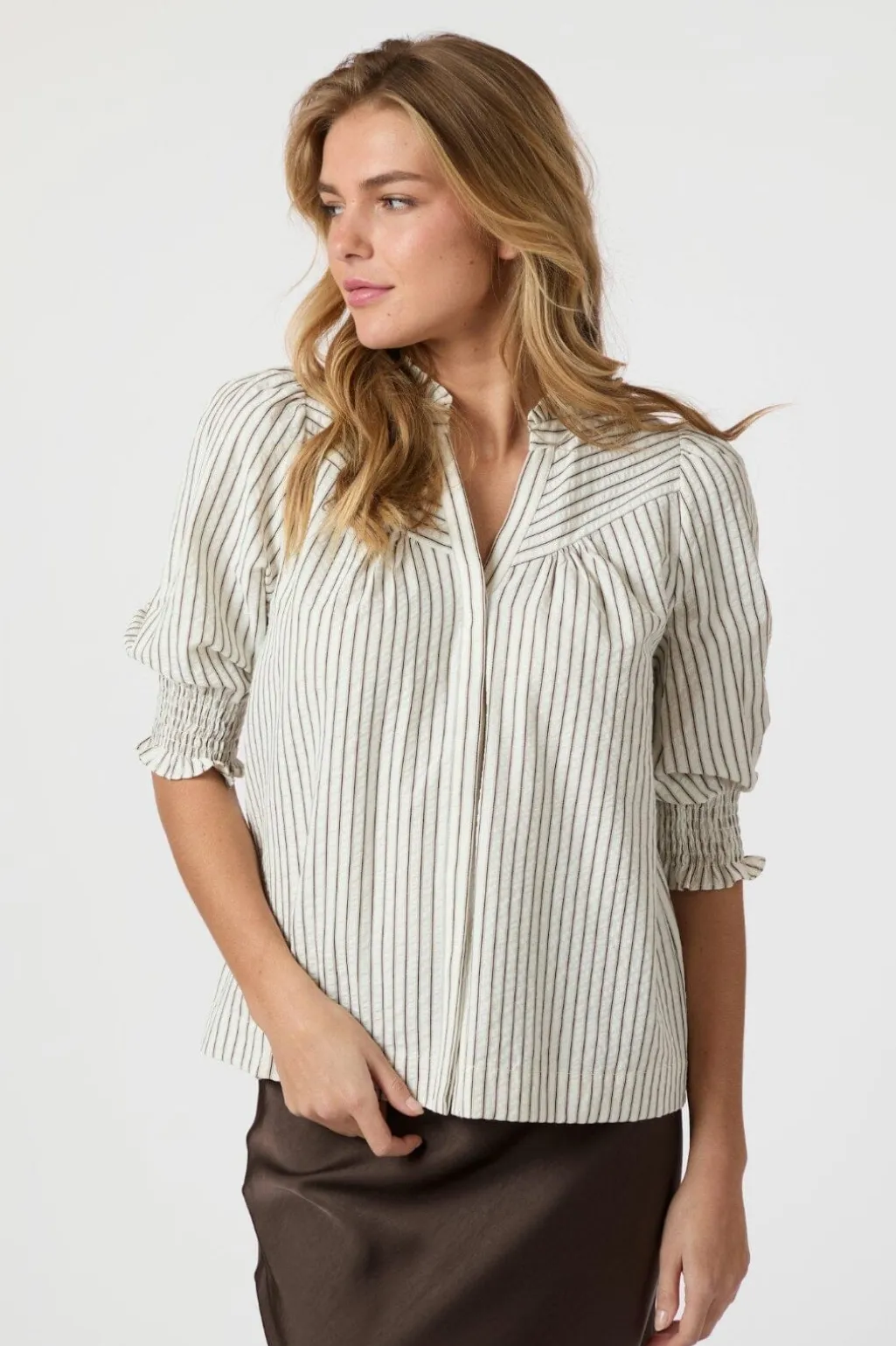 Diana Crepe Stripe Blouse 165203