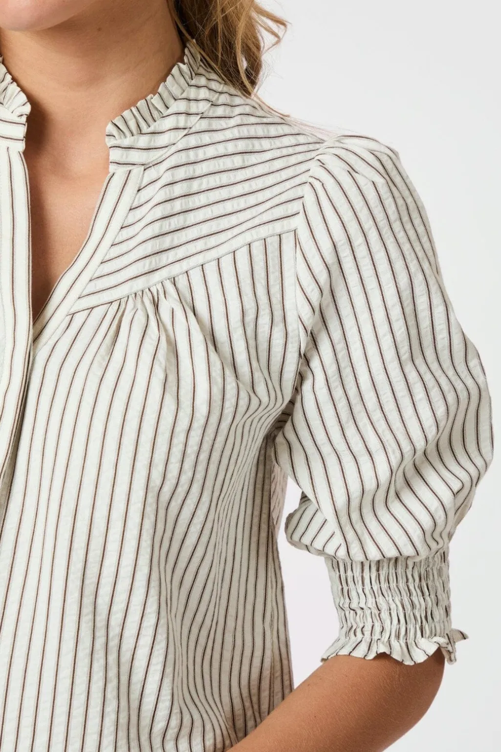 Diana Crepe Stripe Blouse 165203