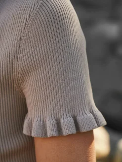 Esla Frill Knit Tee 164432