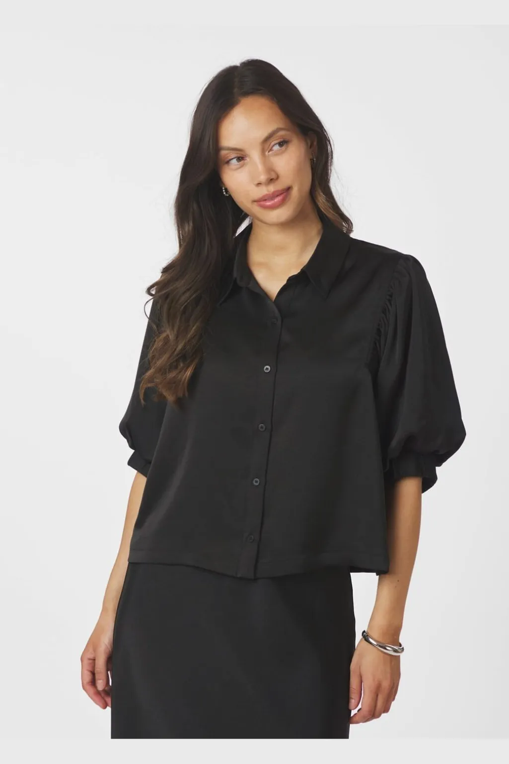 Etta Heavy Sateen Shirt 167036