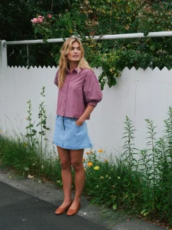 Etta Soft Stripe Stone Shirt 166416