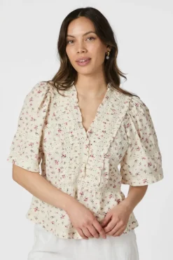 Evienne Floral Blush Top 165626