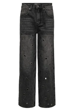 Eyelet Patch Jeans HL10337