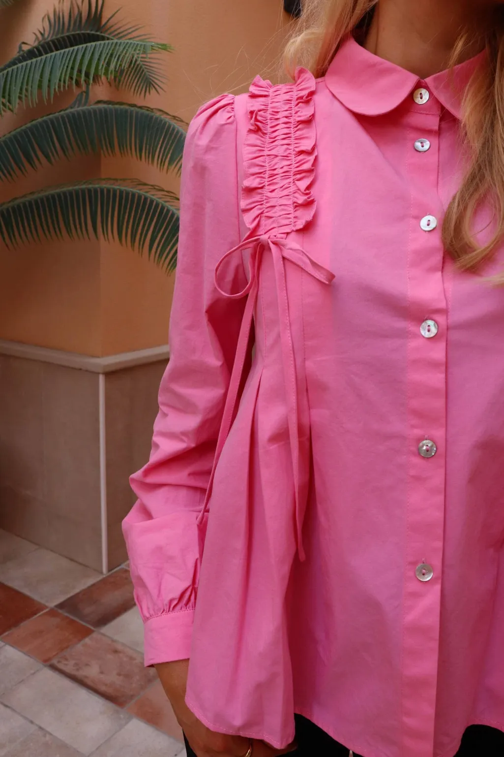 Fie Ls Frill Shirt 22308