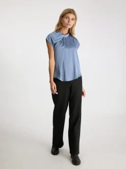 Fleur Drapy Satin Blouse