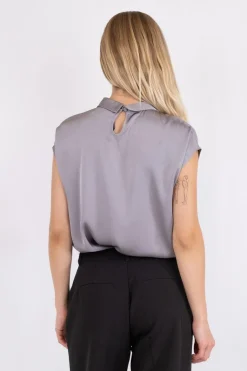 Fleur Drapy Satin Blouse