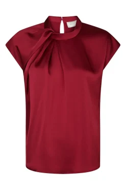 Fleur Drapy Satin Blouse 160990