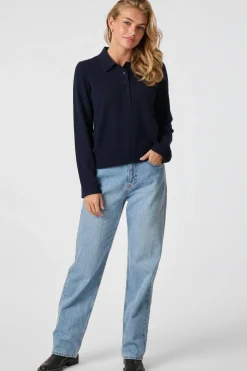 Genea Knit Polo Blouse 163891