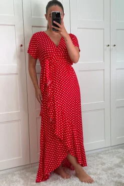 Ginevra Dot Wrap Dress