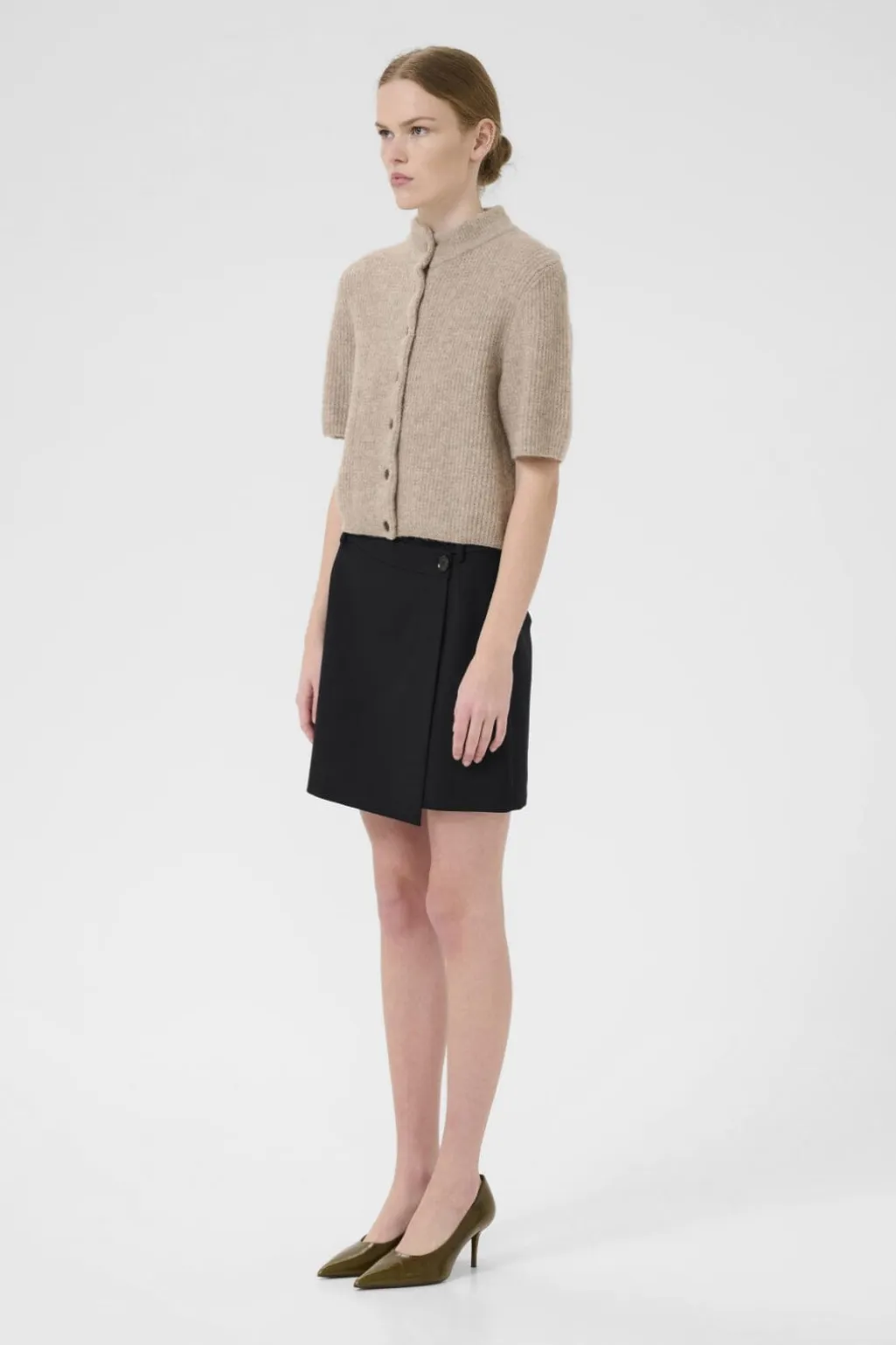 Gzpaula Melange Wrap Skirt 10910495