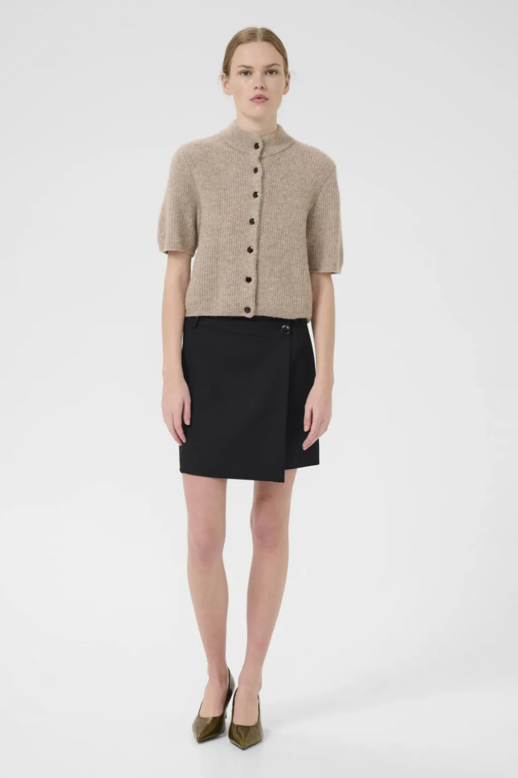 Gzpaula Melange Wrap Skirt 10910495