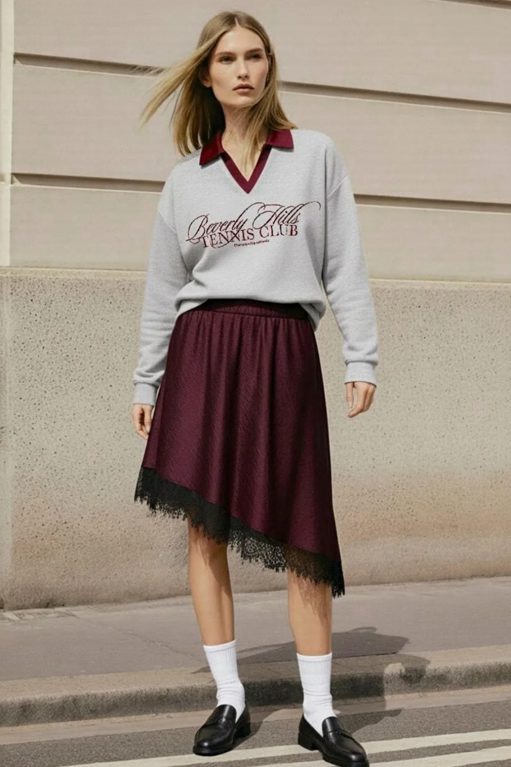 Hdmadeline Satin Lace Skirt 32000051