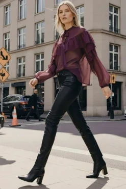 Hdmelisa Ruffle Ls Blouse 32000021