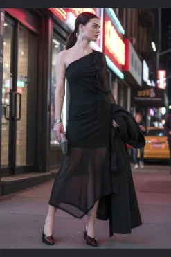 Hdpatricia Mesh One-Shoulder Top 32000162