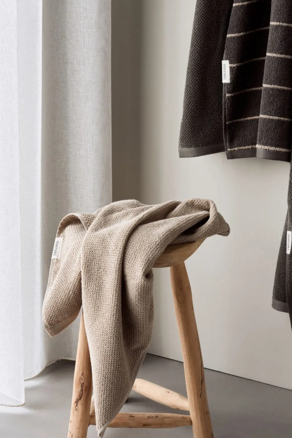 Håndklæde, Solid, 50 x 100, Safari