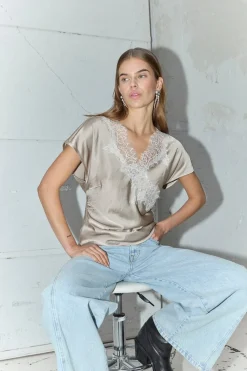 Iduncc Lace Ss Blouse 45167