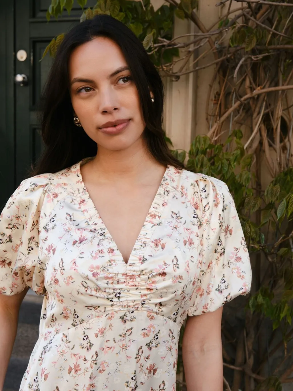 Illana Flower Print Dress 165121